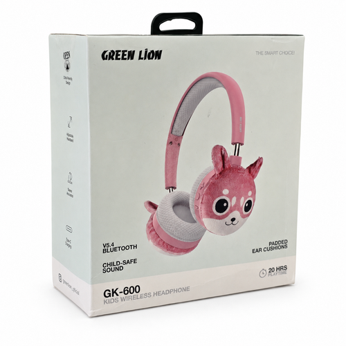 هدفون بیسیم کودک گرین لاین GK-600 طرح عروسکی